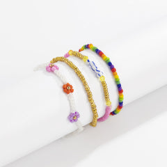Multicolor Howlite & Acrylic Bead Stretch Bracelet Set