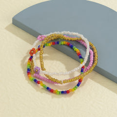 Multicolor Howlite & Acrylic Bead Stretch Bracelet Set