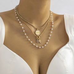 Pearl & Cubic Zirconia 18K Gold-Plated 'Shine' Hamsa Pendant Necklace Set