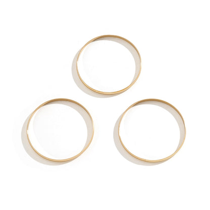 18K Gold-Plated Bangle - Set Of Three, jewelry gift sets for women, elegant gift for her, styled look