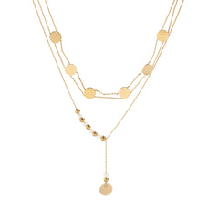 Pearl & 18K Gold-Plated Drop Necklace & Sequin Choker Necklace