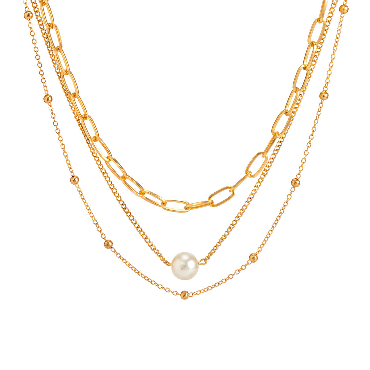 Pearl & 18K Gold-Plated Pendant Necklace Set