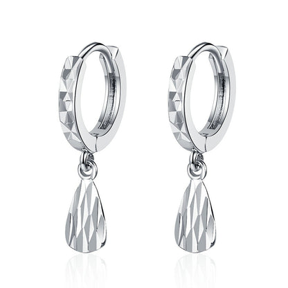 Silver-Plated Drop Huggie Earring, silver huggie earrings, elegant gift for her, styled look