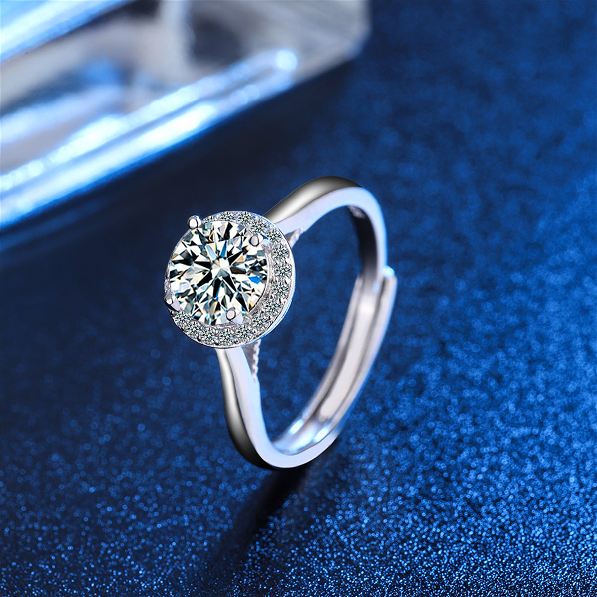 Crystal and Cubic Zirconia Halo Ring, statement rings for women, dainty minimalist design, lifestyle look