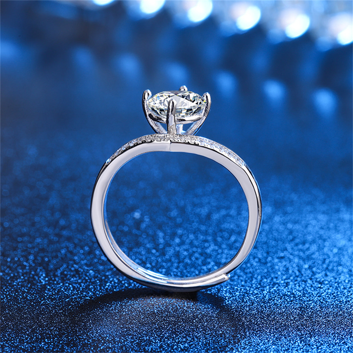 Crystal and Cubic Zirconia V Ring, statement rings for women, vintage-inspired design, lifestyle look