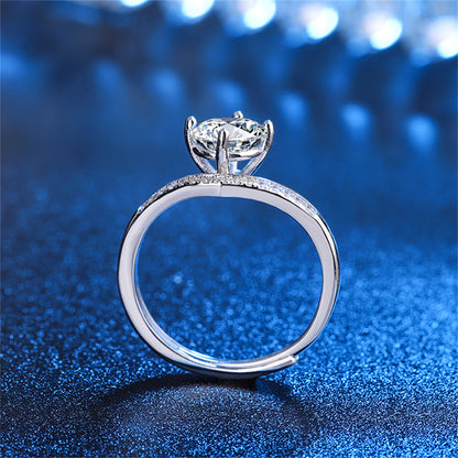 Crystal and Cubic Zirconia V Ring, statement rings for women, vintage-inspired design, lifestyle look