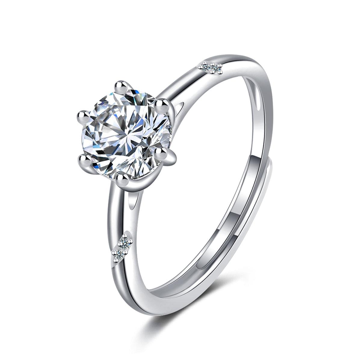 Crystal and Cubic Zirconia Cocktail Ring, statement rings for women, elegant gift for her, front view