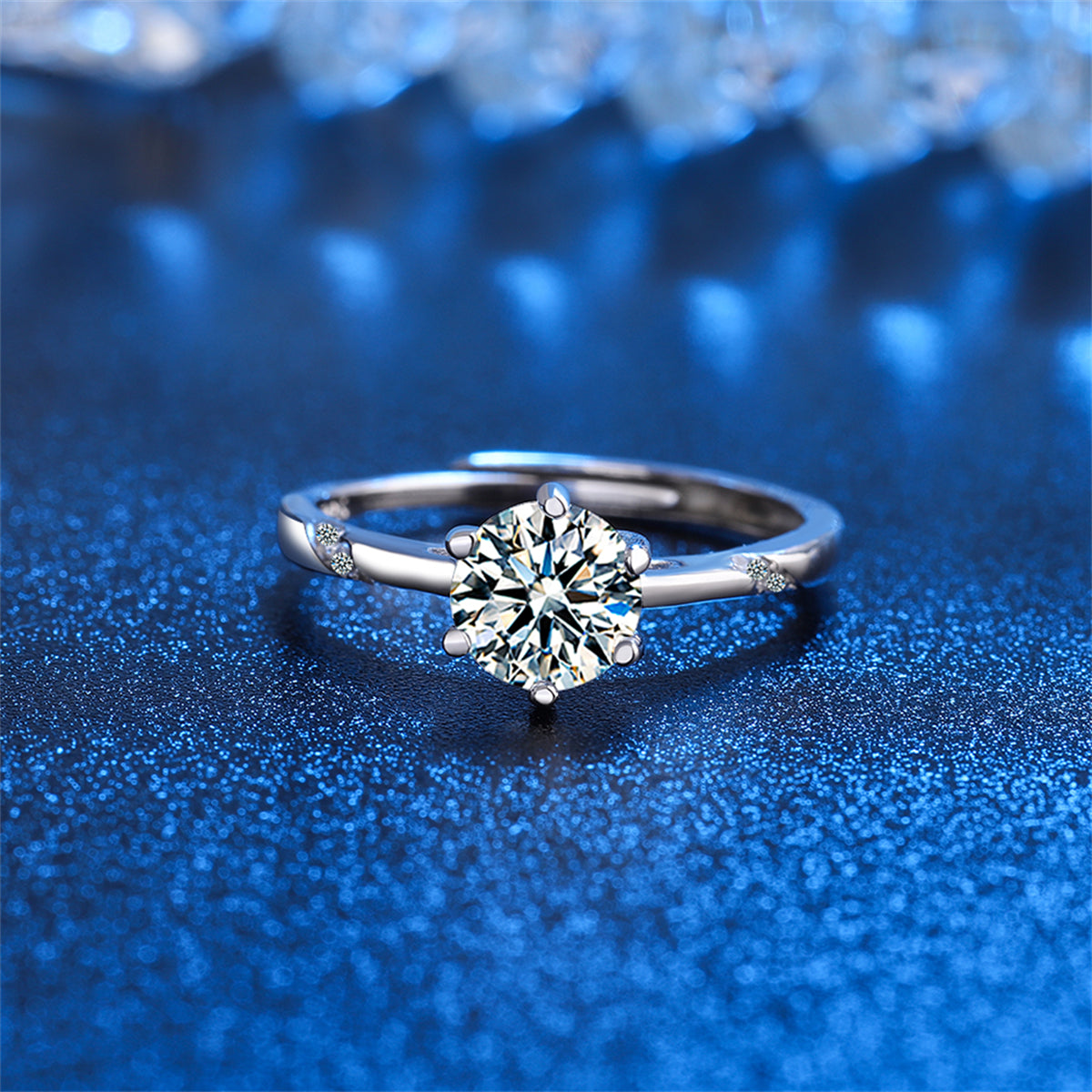 Crystal and Cubic Zirconia Cocktail Ring, statement rings for women, elegant gift for her, detail close-up