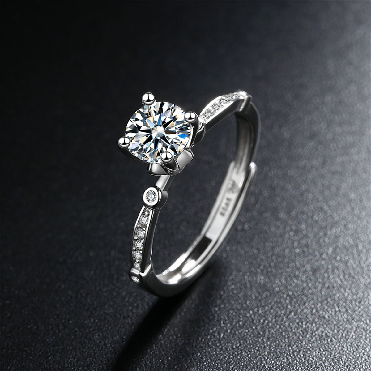 Crystal and Cubic Zirconia Botanical Ring, statement rings for women, everyday style, front view