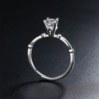Crystal and Cubic Zirconia Botanical Ring, statement rings for women, everyday style, lifestyle look