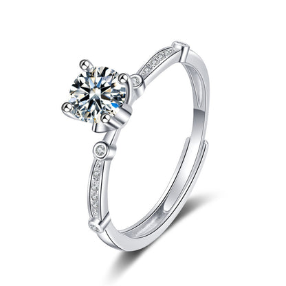 Crystal and Cubic Zirconia Botanical Ring, statement rings for women, everyday style, side view