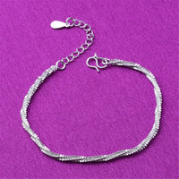 Fine Silver-Plated Twine Anklet