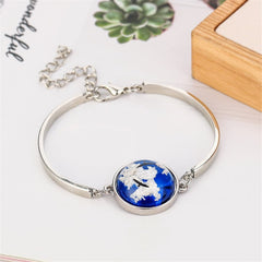 Blue Resin & Silver-Plated Cloud Charm Bracelet