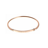 18k Rose Gold-Plated 'Believe In Yourself' Bangle - streetregion