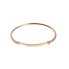 18k Rose Gold-Plated 'Believe In Yourself' Bangle - streetregion