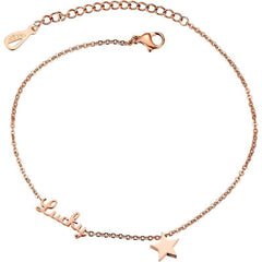 18K Rose Gold-Plated 'Lucky' Star Anklet