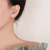 Silver-Plated Snowflake Stud Earrings