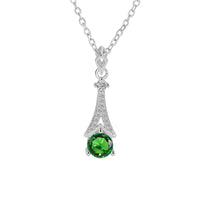 Cubic Zirconia & Lab-Created Green Crystal Arrow Pendant Necklace