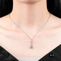Crystal & Silvertone Arrow Pendant Necklace