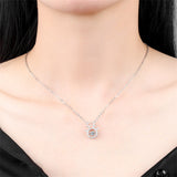 Cubic Zirconia & Crystal Silvertone Antler Pendant Necklace