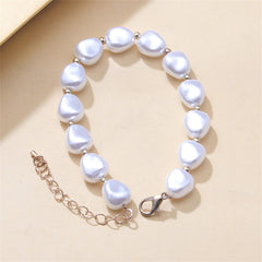 Pearl & 18K Gold-Plated Beaded Bracelet