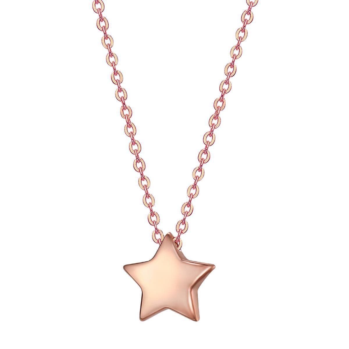18K Rose Gold-Plated Star Pendant Necklace