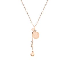 18K Rose Gold-Plated Coin Wallet Pendant Necklace