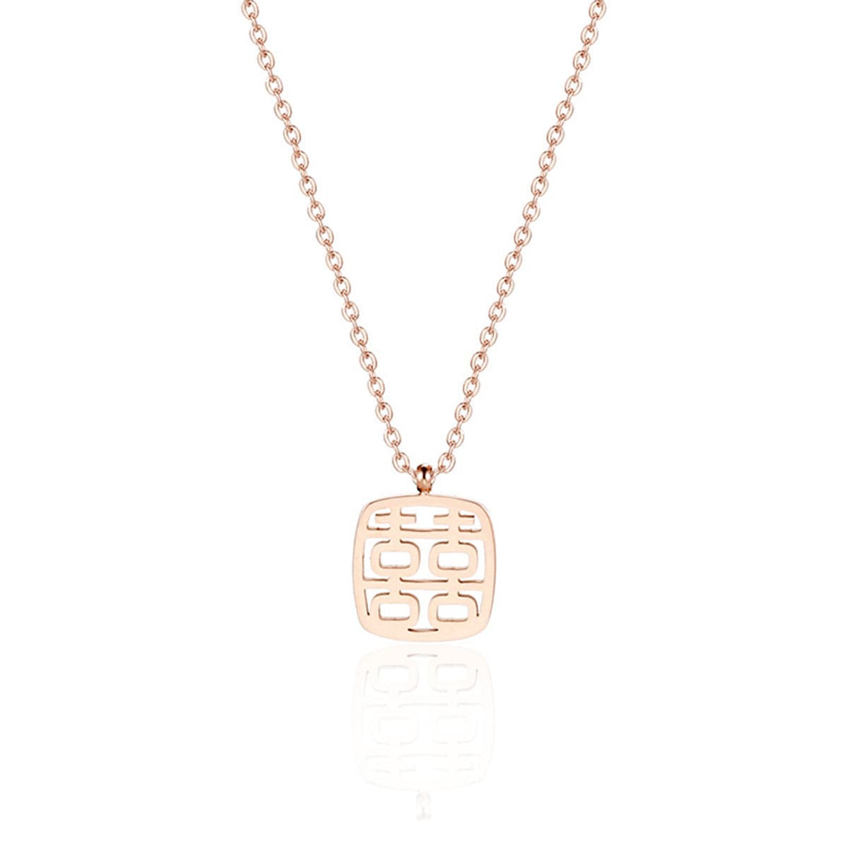 18K Rose Gold-Plated Happiness Pendant Necklace