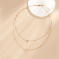 18k Gold-Plated Bead Layered Necklace