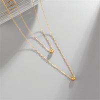 18k Gold-Plated Bead Layered Necklace