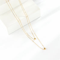18k Gold-Plated Bead Layered Necklace