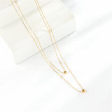 18k Gold-Plated Bead Layered Necklace