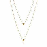 18k Gold-Plated Bead Layered Necklace