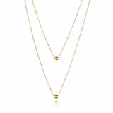 18k Gold-Plated Bead Layered Necklace