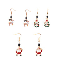 White & Red Holiday Drop Earrings Set