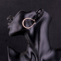 18k Rose Gold-Plated Ellipse Hoop Earrings - streetregion