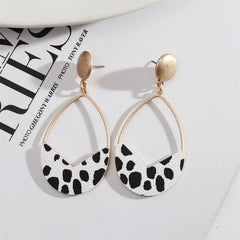 Black Polystyrene & 18K Gold-Plated Drop Earrings