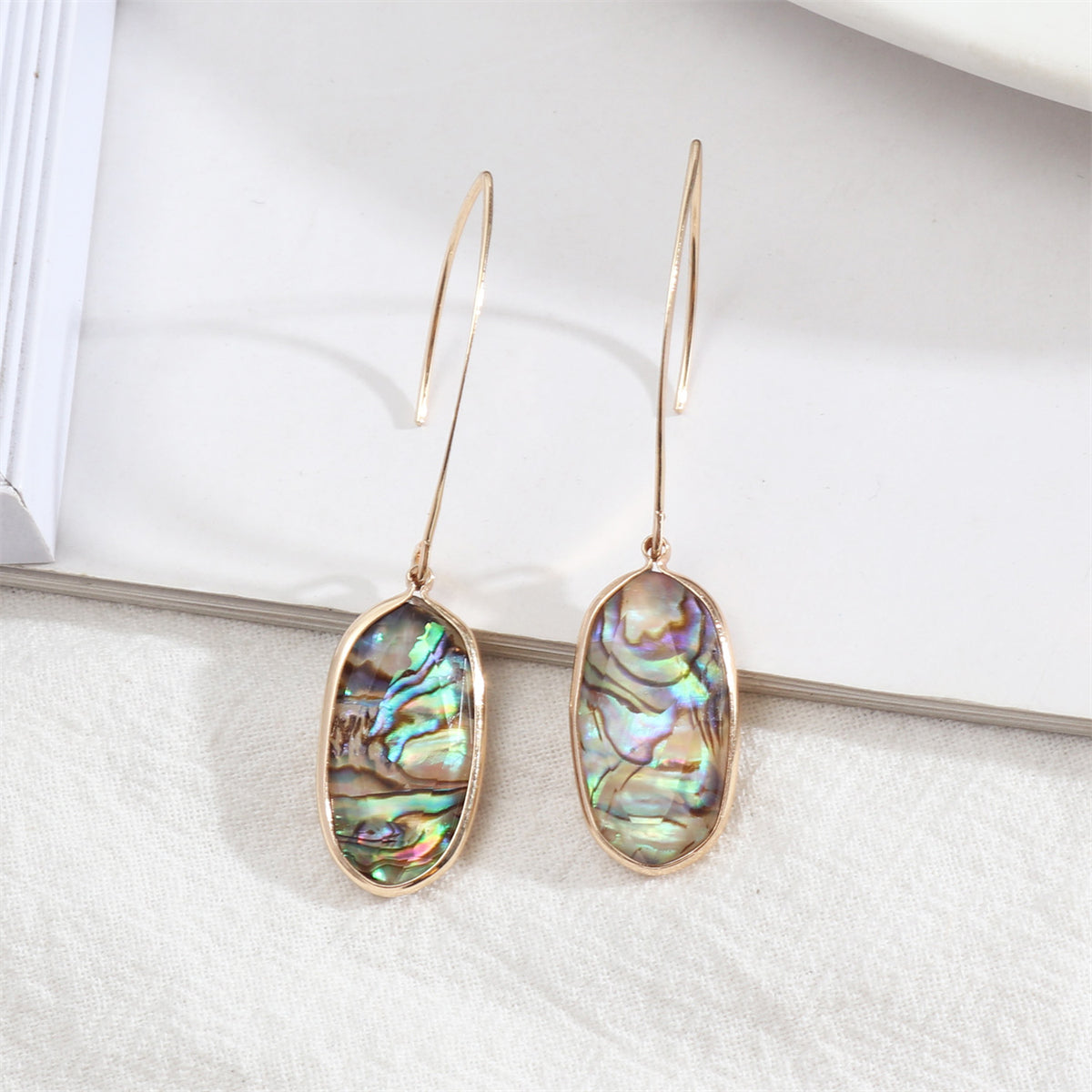 Abalone Shell & 18K Gold-Plated Oval Drop Earrings