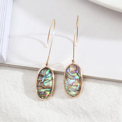 Abalone Shell & 18K Gold-Plated Oval Drop Earrings