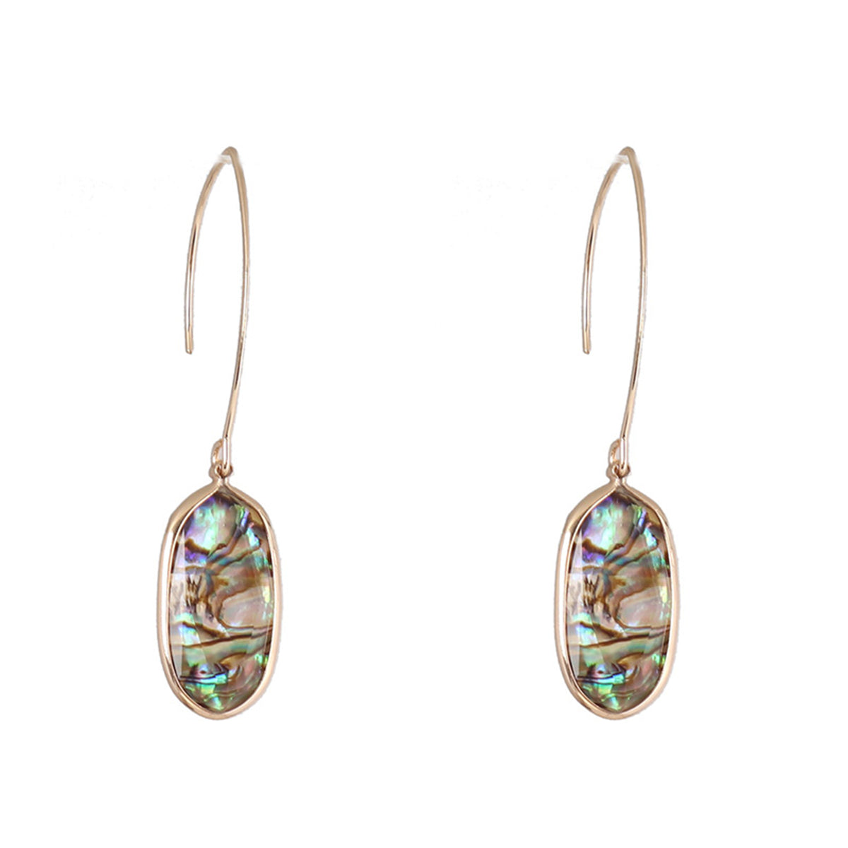 Abalone Shell & 18K Gold-Plated Oval Drop Earrings