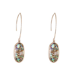 Abalone Shell & 18K Gold-Plated Oval Drop Earrings