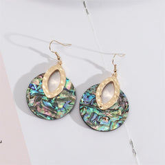 Abalone Shell & 18K Gold-Plated Pear Round Drop Earrings