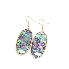 Abalone Shell & 18K Gold-Plated Oval Drop Earrings