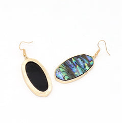 Abalone Shell & 18K Gold-Plated Oval Drop Earrings