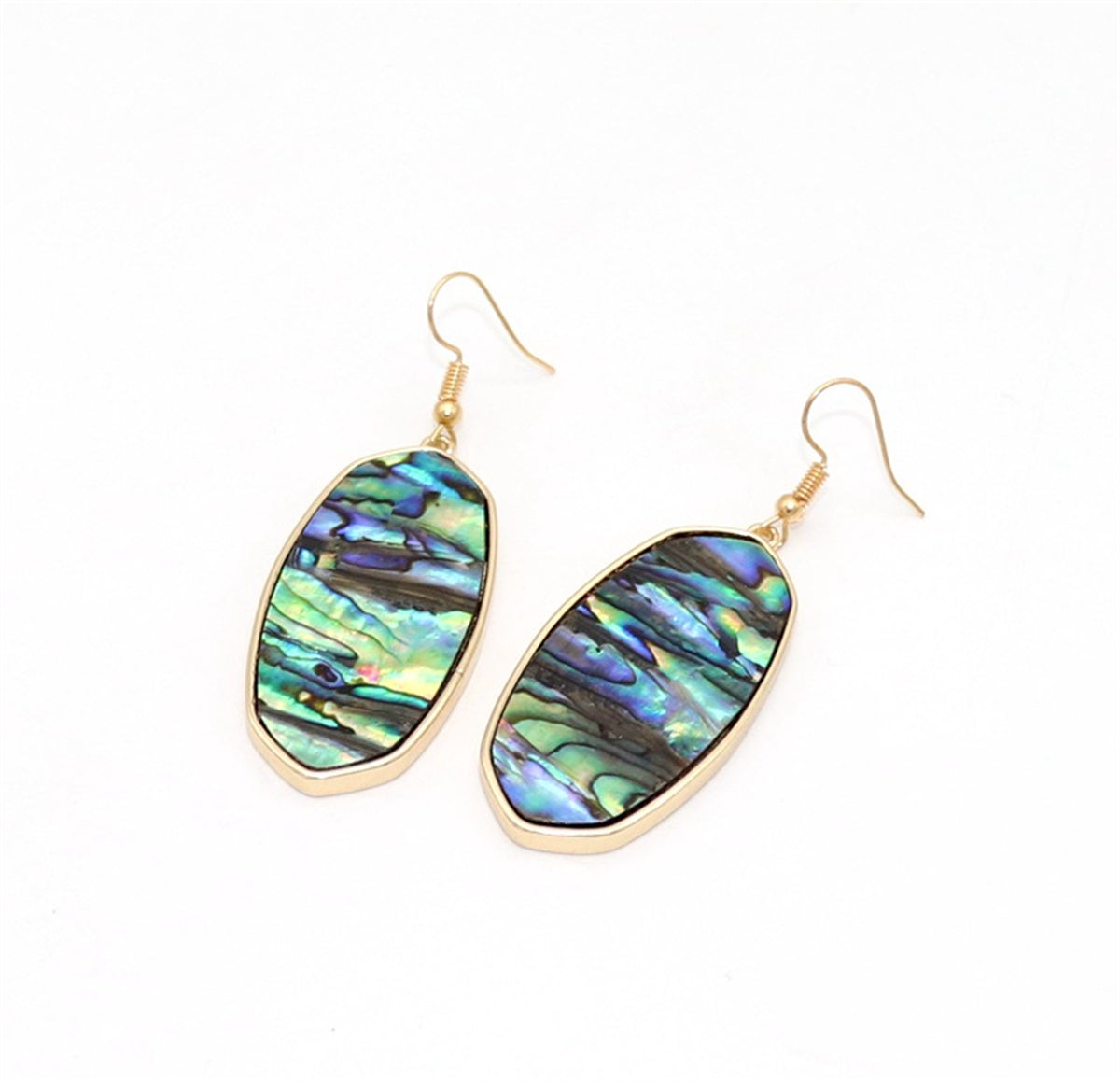 Abalone Shell & 18K Gold-Plated Oval Drop Earrings