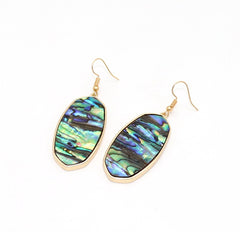 Abalone Shell & 18K Gold-Plated Oval Drop Earrings