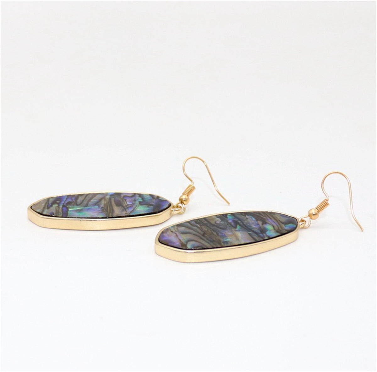 Abalone Shell & 18K Gold-Plated Oval Drop Earrings