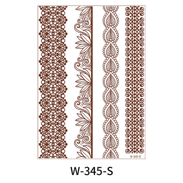 Red Botanical Temporary Tattoo Sheet-Set of 5
