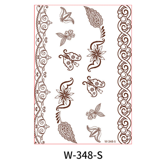 Red Feather Butterfly Temporary Tattoo Set - 5 Pcs, everyday style, front view