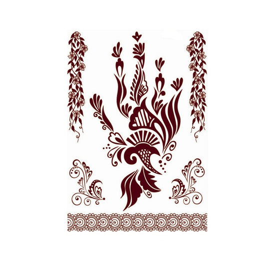 Red Floral Wing Temporary Tattoos-Set Of 5, everyday style, front view
